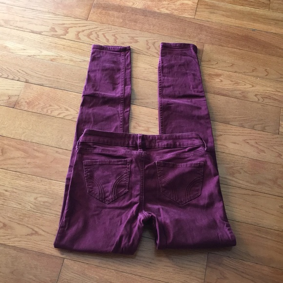 Dark Maroon Skinny Jeans - Picture 7 of 8